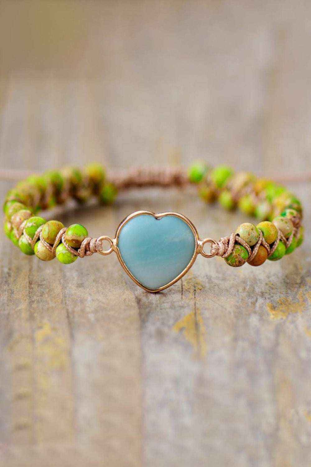 Handmade Heart Stone Bracelet for Love and Serenity-Bracelets-Splashis-Splashis