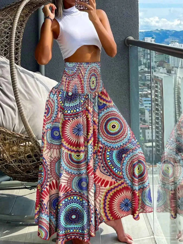 Printed wide-leg pants — additional view 8