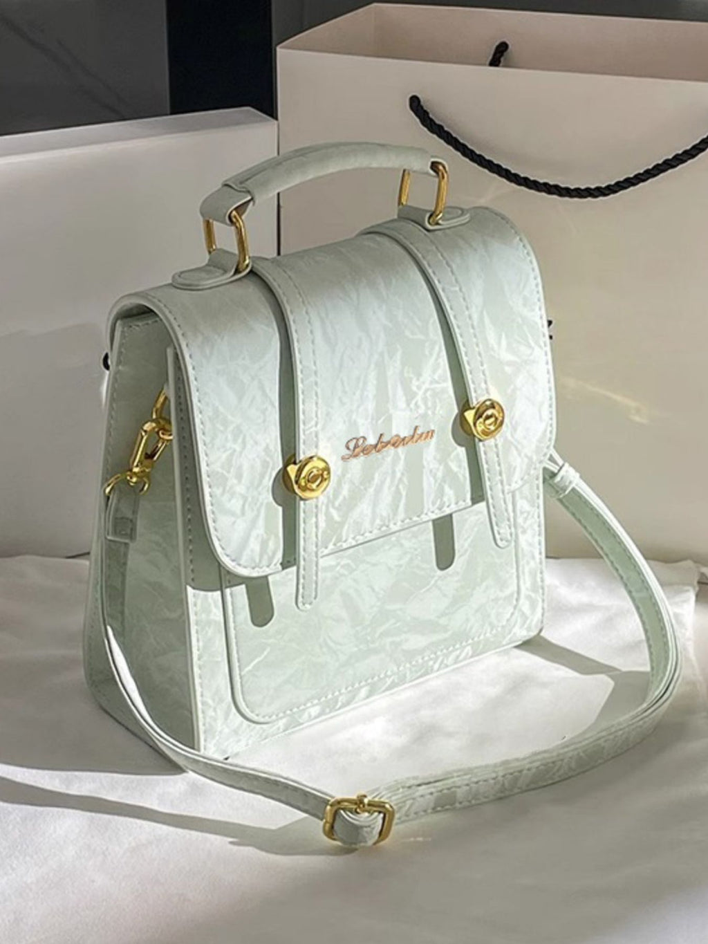 Mini Convertible PU Leather Backpack — product image 5