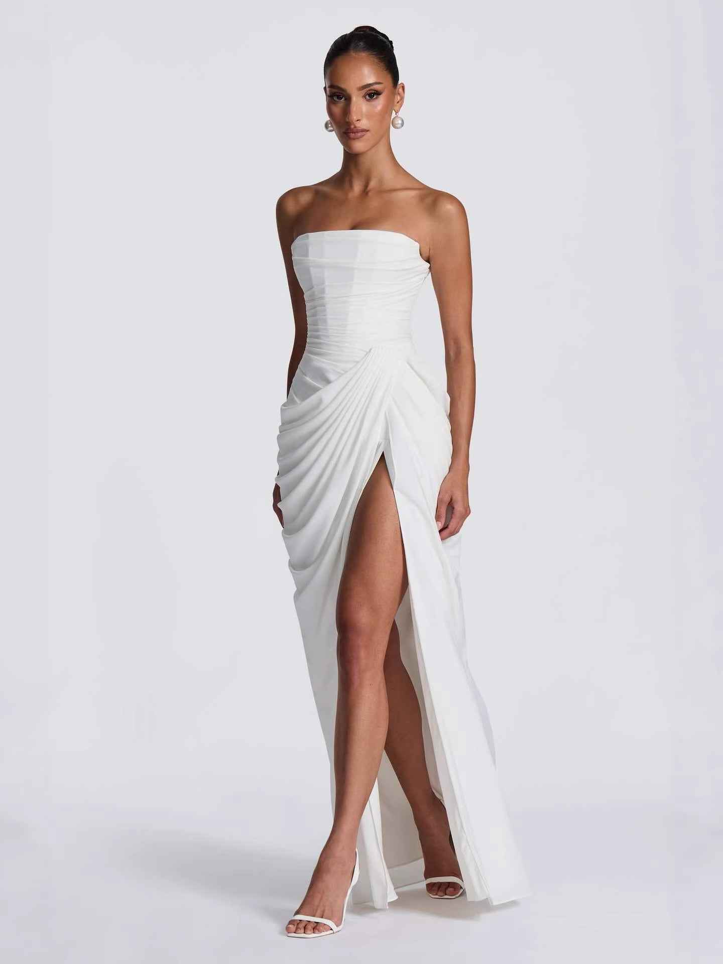 Asymmetrical off-shoulder bodycon dress — additional view 3