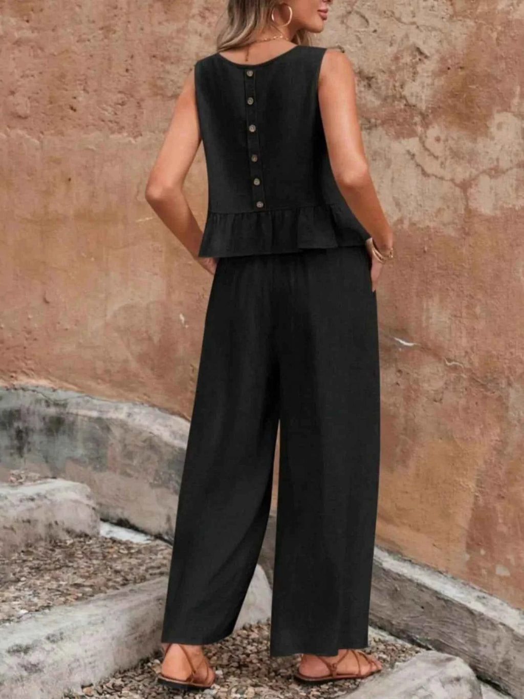 2026 Feminine Two-Piece Ruffle Set-Two-Piece Set-Splashis-Splashis