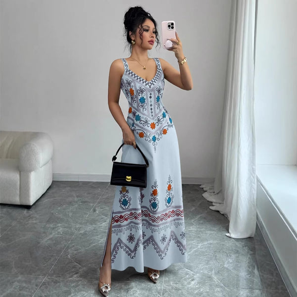 Floral Print Slip Midi Dress for Women, front product view