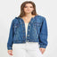 Denim jacket with hoodie — primary view