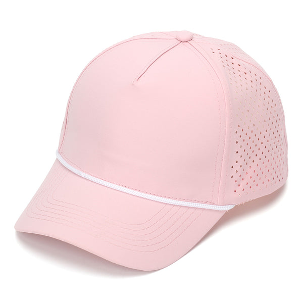 Pink perforated quick-dry baseball cap for women