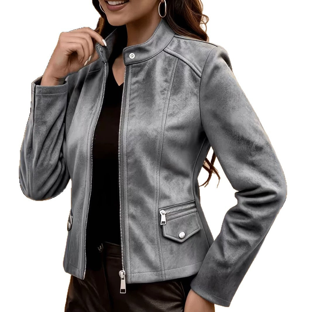 Retro metal-zip cardigan jacket for women, image 5