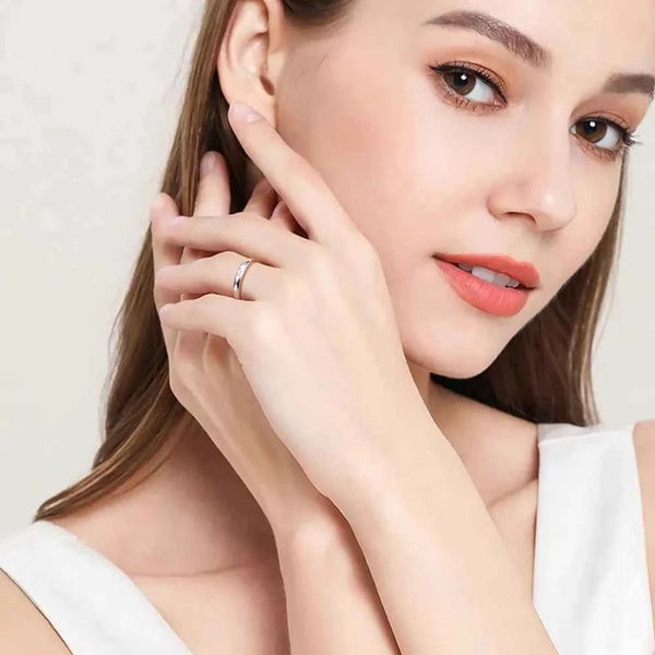 silver-plated alloy cubic zirconia ring — additional view 12