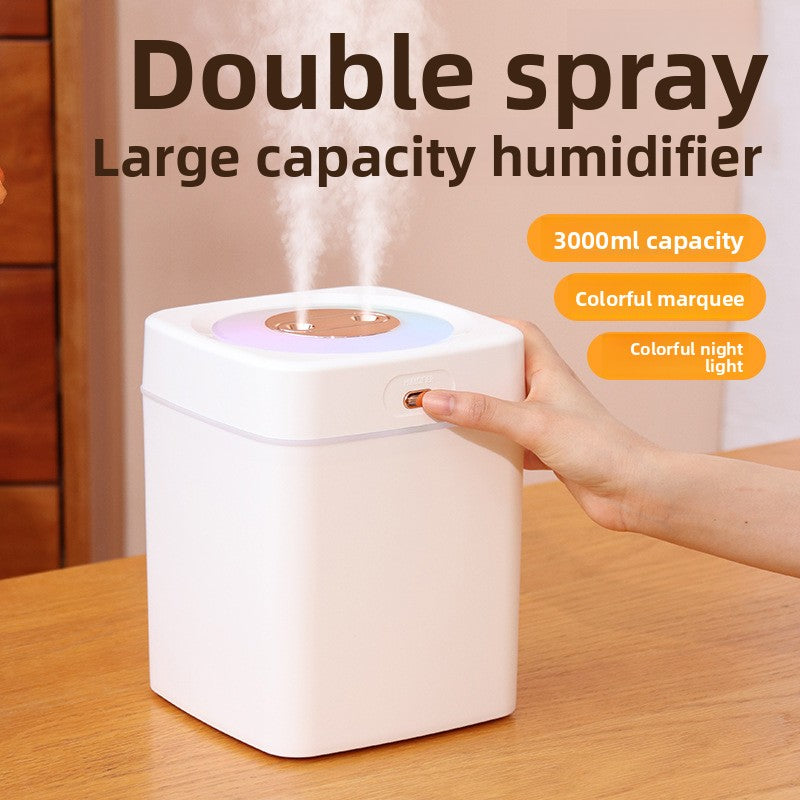 Desktop air humidifier with dual mist nozzles view 3