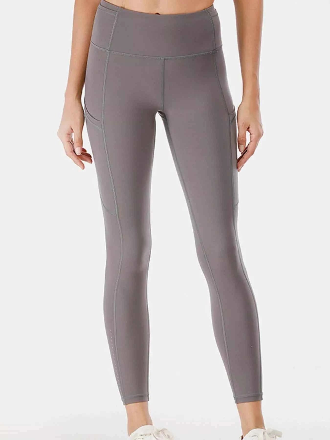 Full Size Plus Size High-Waisted Leggings with Pockets for Active Lifestyle-Bottom-Splashis-Splashis