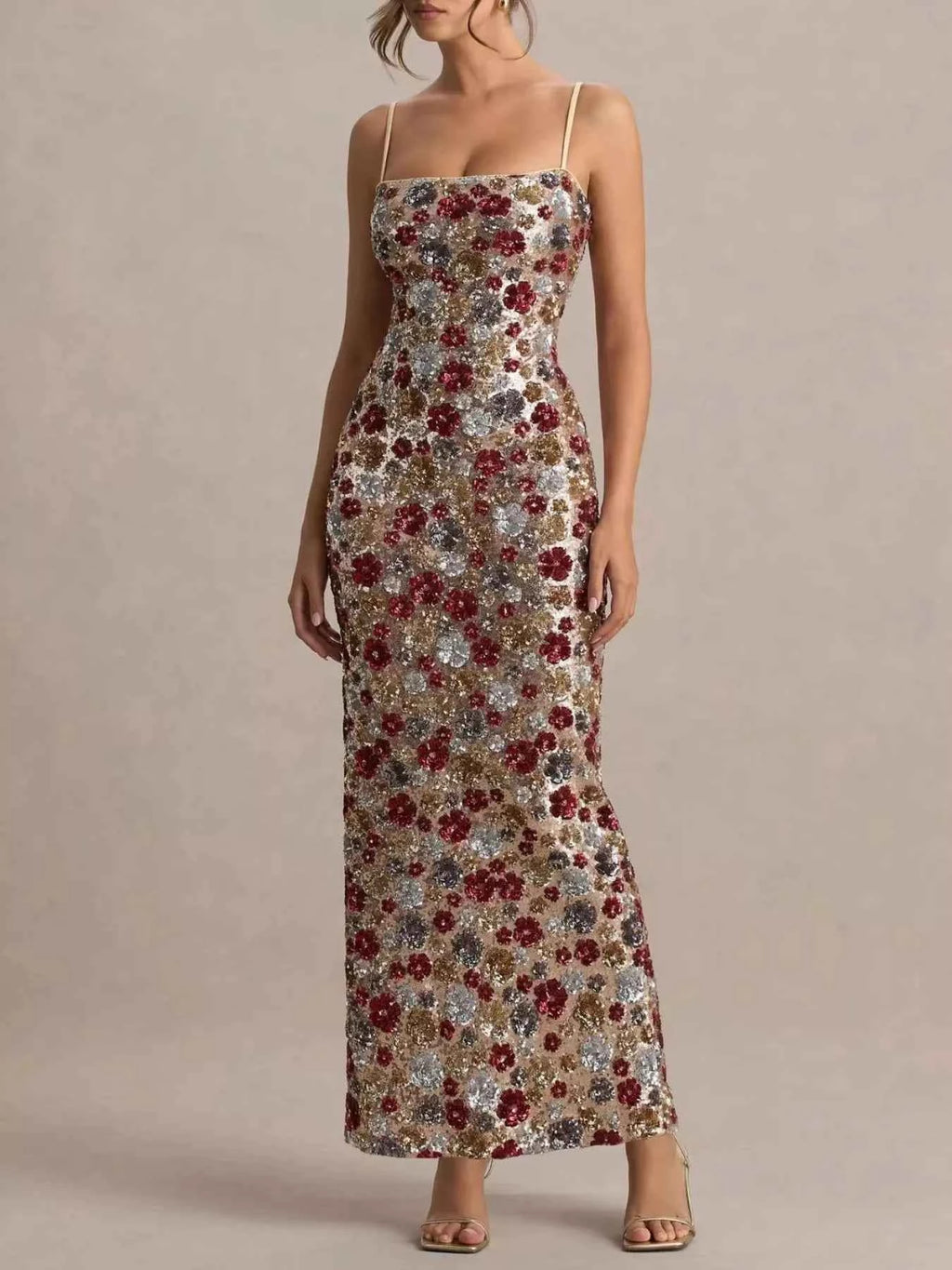 Floral sequin maxi dress — additional view 2