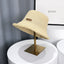 Beige raw-edge bucket sun hat for women