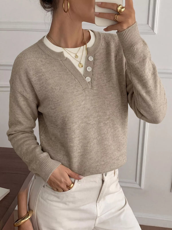 Dropped Shoulder Long Sleeve Sweater view 4
