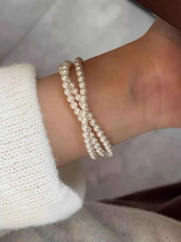 Three layer pearl bracelet — additional view 4