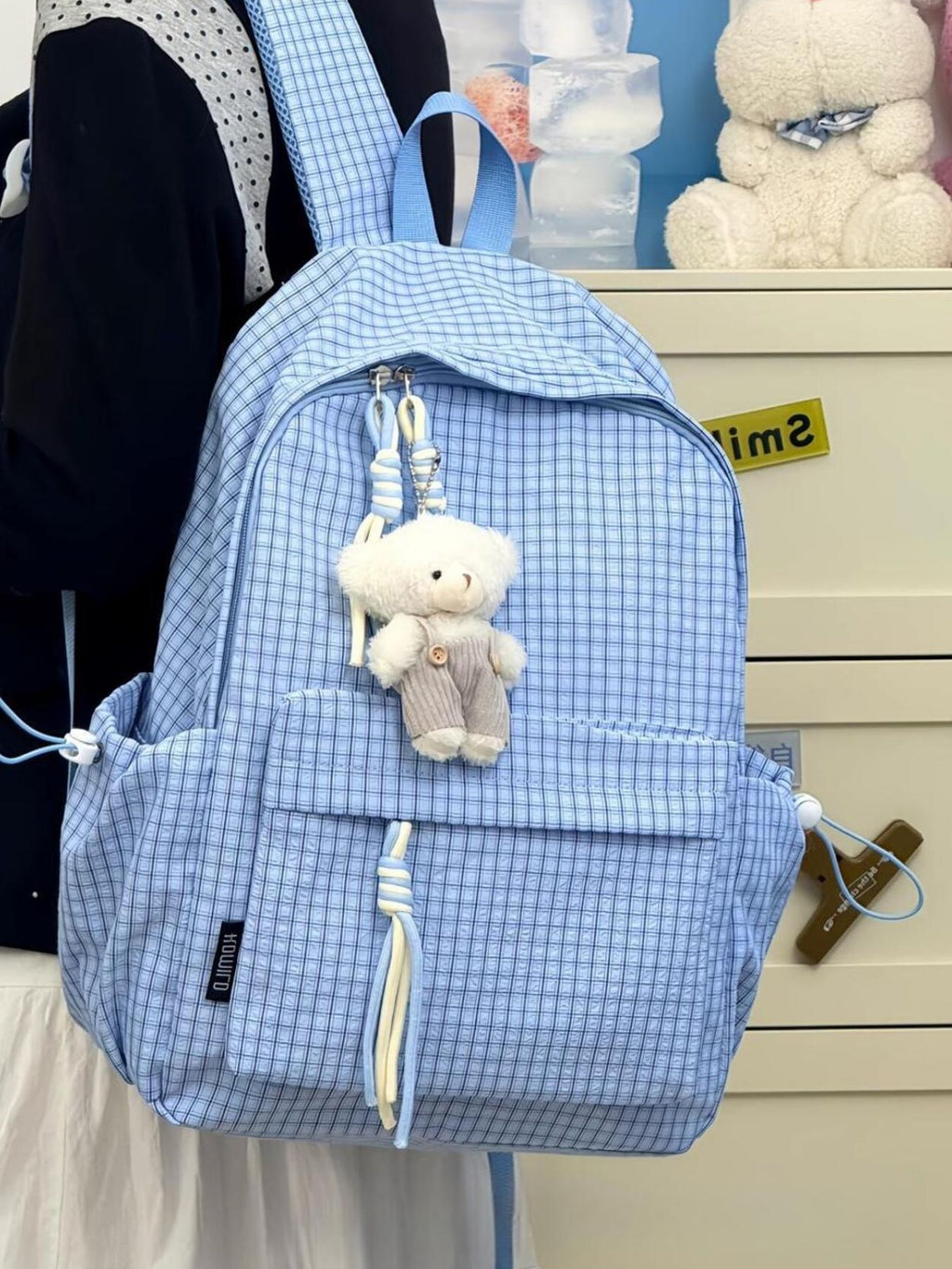 Plaid Nylon Backpack — product image 3