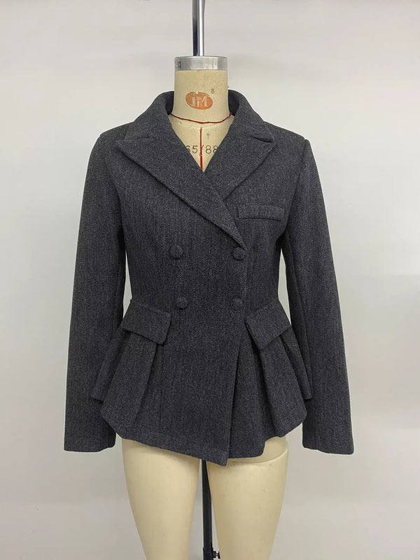 Double-breasted peplum blazer — additional view 7