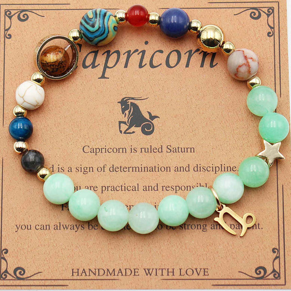 Magic of Eight Planets Jewelry Bracelet-Fashion-Splashis-Color:Capricorne Green Dongling-Splashis
