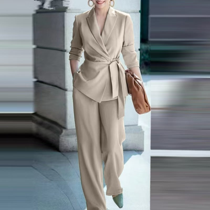 Elegant tie-waist suit set for women — additional view 6