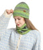 Fruit Green gradient knit hat and scarf set for women