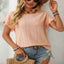 Eyelet short sleeve top — primary view