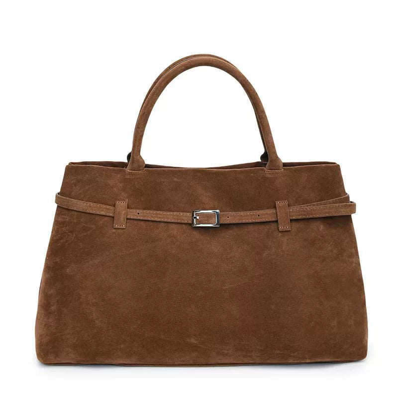Faux Suede Tote Bag for Women – Large Capacity Shoulder Handbag, product view 13