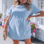 Stripe denim mini dress — primary view