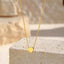 Heart pendant necklace in 18K gold-plated finish — primary view