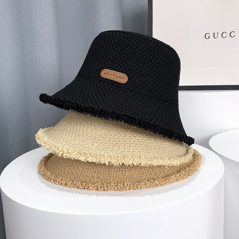 Women's Raw-Edge Bucket Sun Hat-Splashis