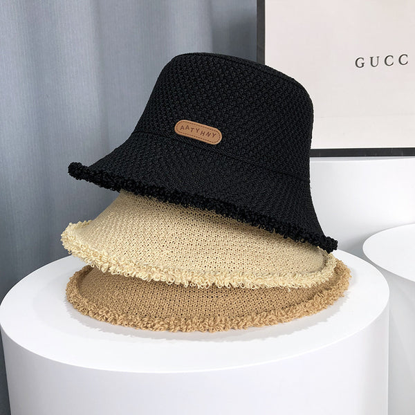 Women's Raw-Edge Bucket Sun Hat-Splashis