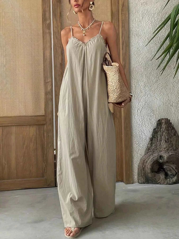Sleeveless wide leg casual jumpsuit — additional view 2