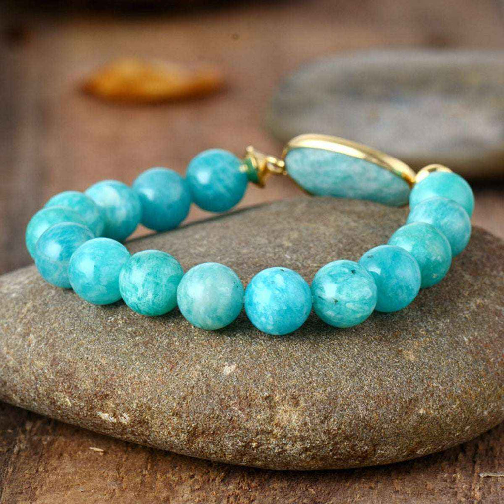 Natural stone beaded bracelet — additional view 6