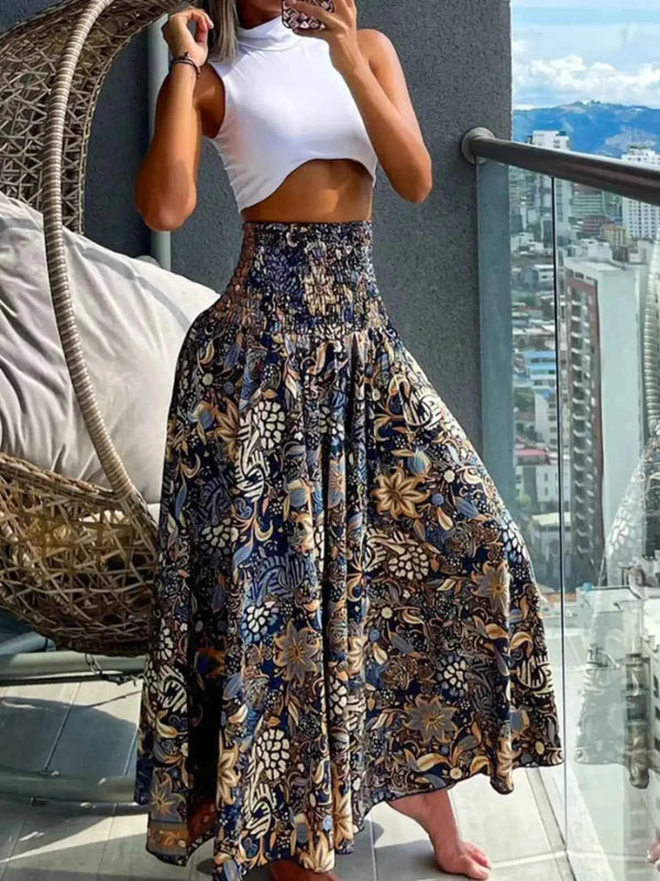 Printed wide-leg pants — additional view 12