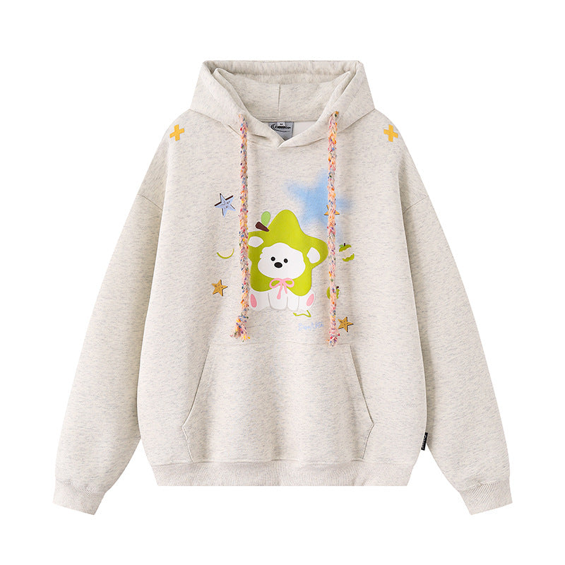 Women's Starry Puppy Print Hoodie-Splashis