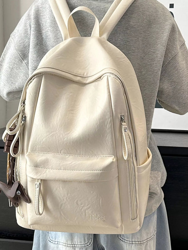 Medium PU Leather Texture Backpack — product image 8