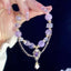 Crystal beaded bracelet stacked styling - view 6