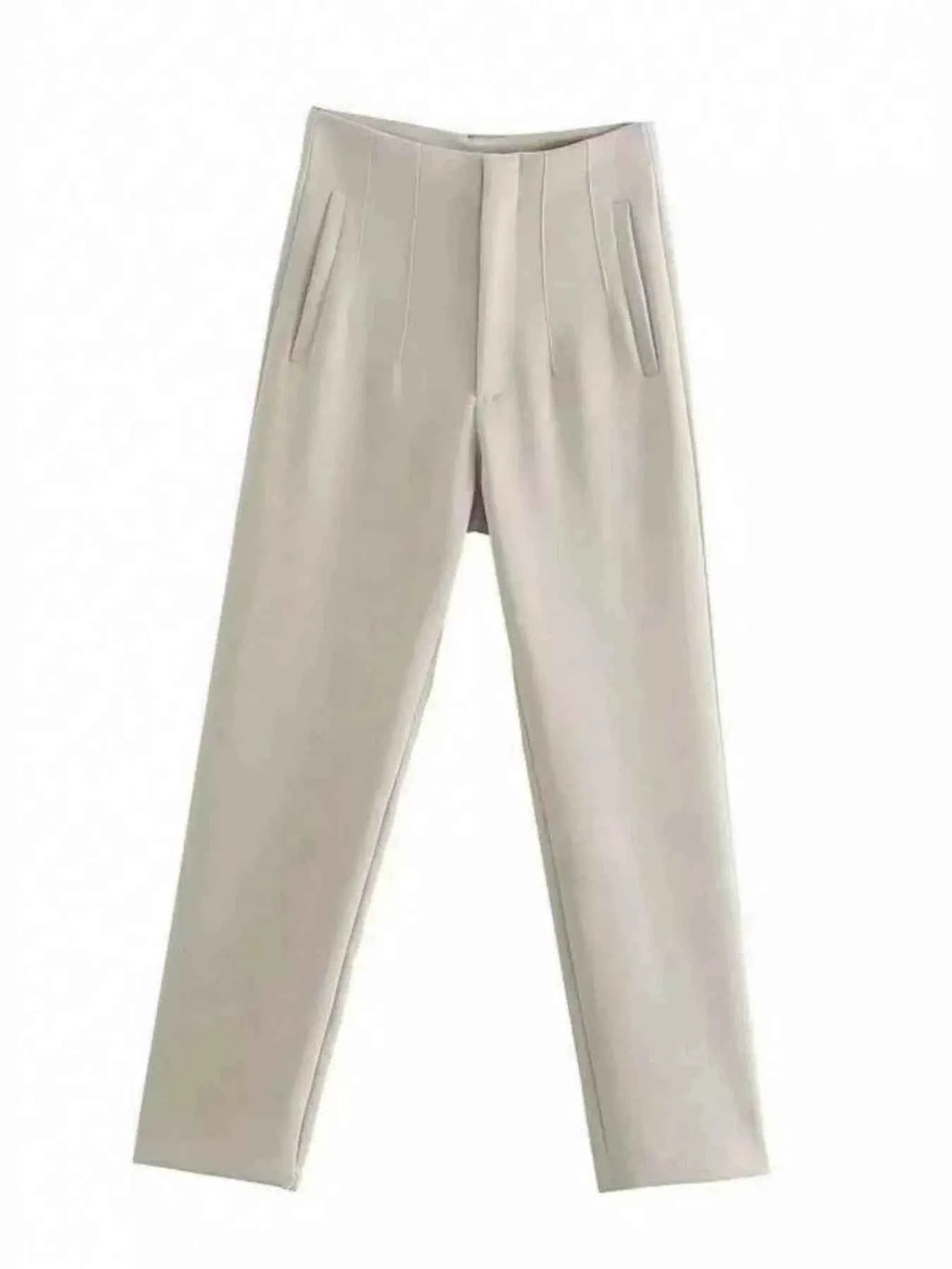 High-waisted straight-leg pants — additional view 3