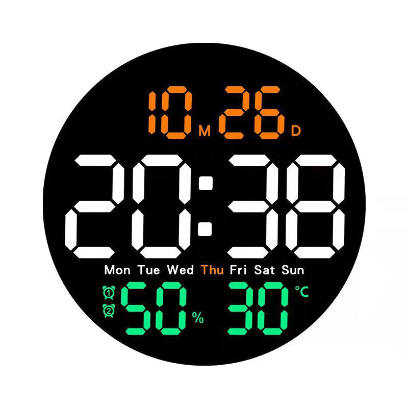 Multi-Function Digital Wall Clock with Temperature Humidity Display view 9