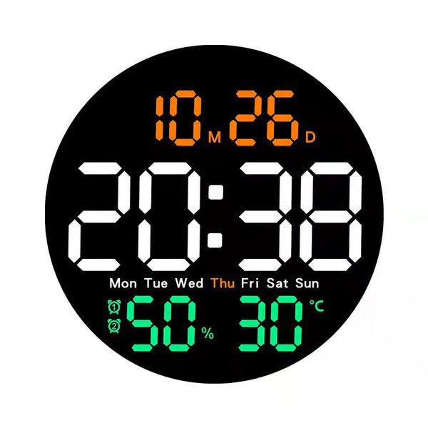 Multi-Function Digital Wall Clock with Temperature Humidity Display view 14