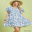 Floral flutter sleeve tiered dress — primary view