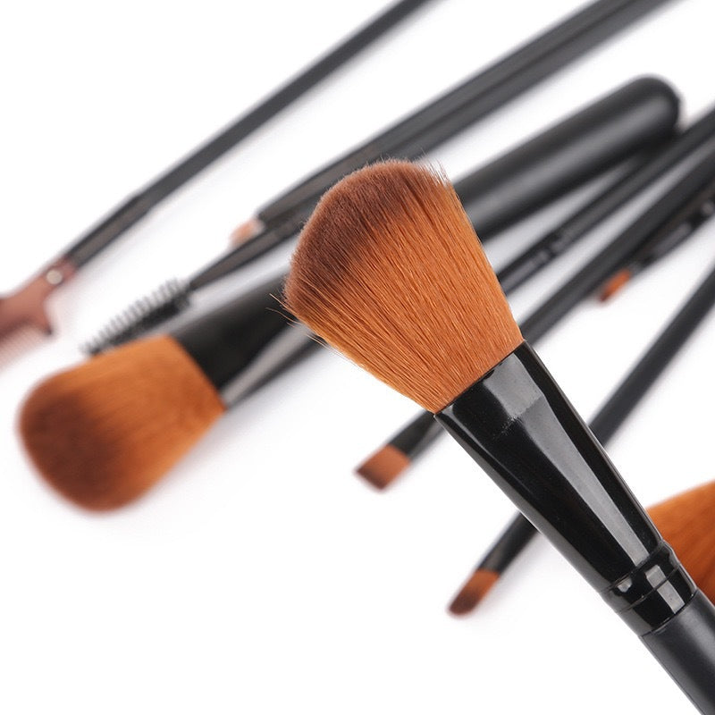 12-Piece Makeup Brush Set with Storage Holder - Face & Eye Brushes, front product view