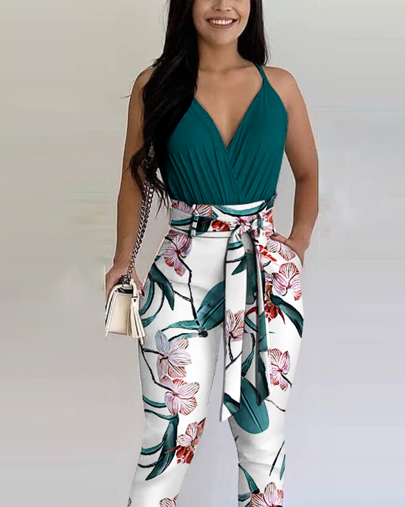 Women's Contrast Print Two-Piece Suit — product image 3