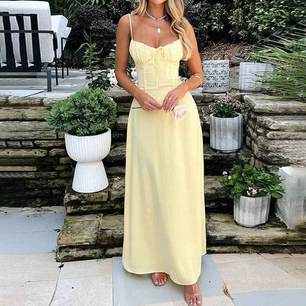 Tie-waist A-line dress — additional view 6