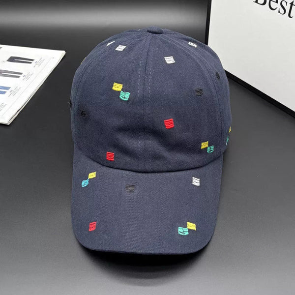 Embroidered baseball cap in navy — primary view