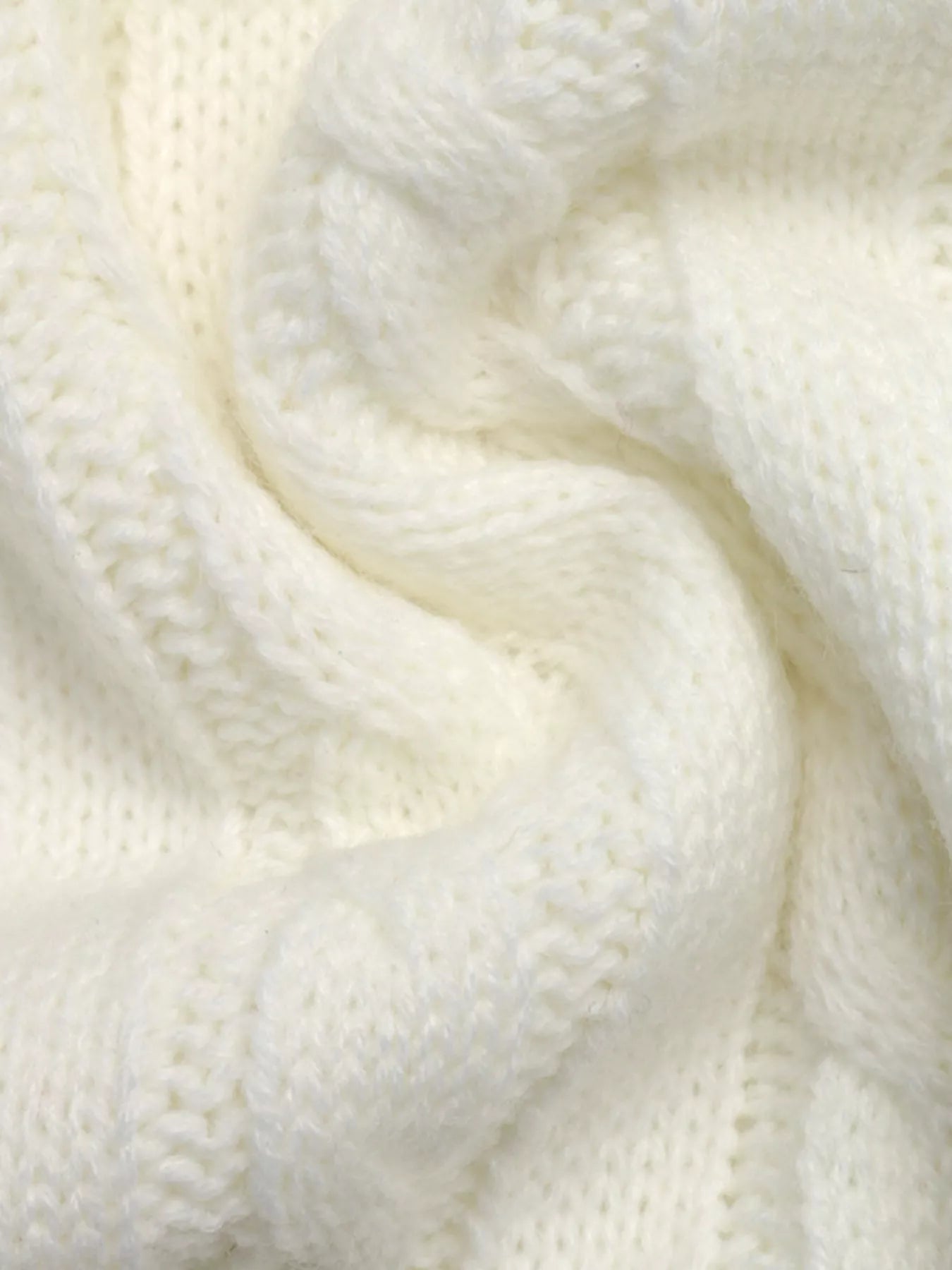 Cable Knit Long Sleeve Sweater view 11
