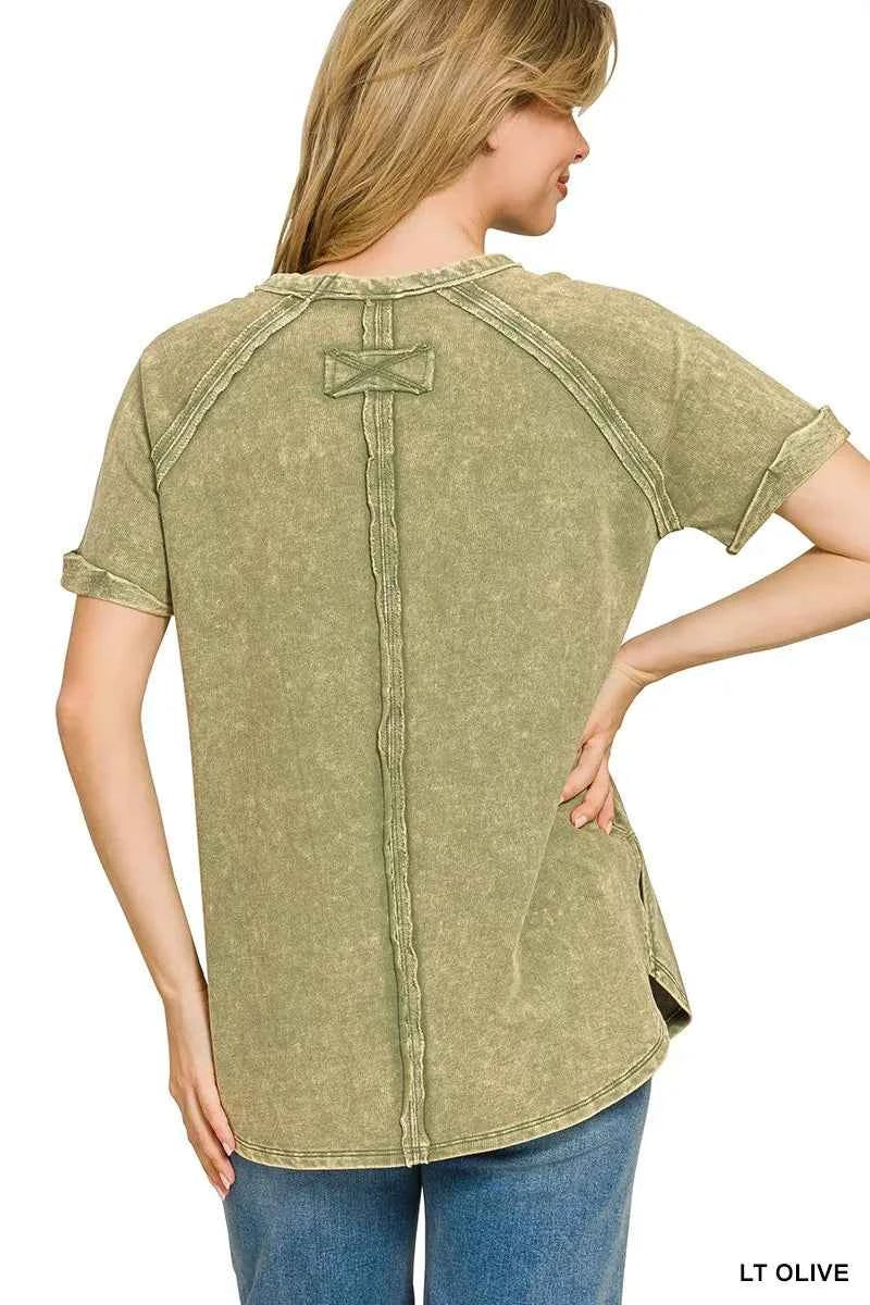 French Terry Curved Hem Top Secondary image