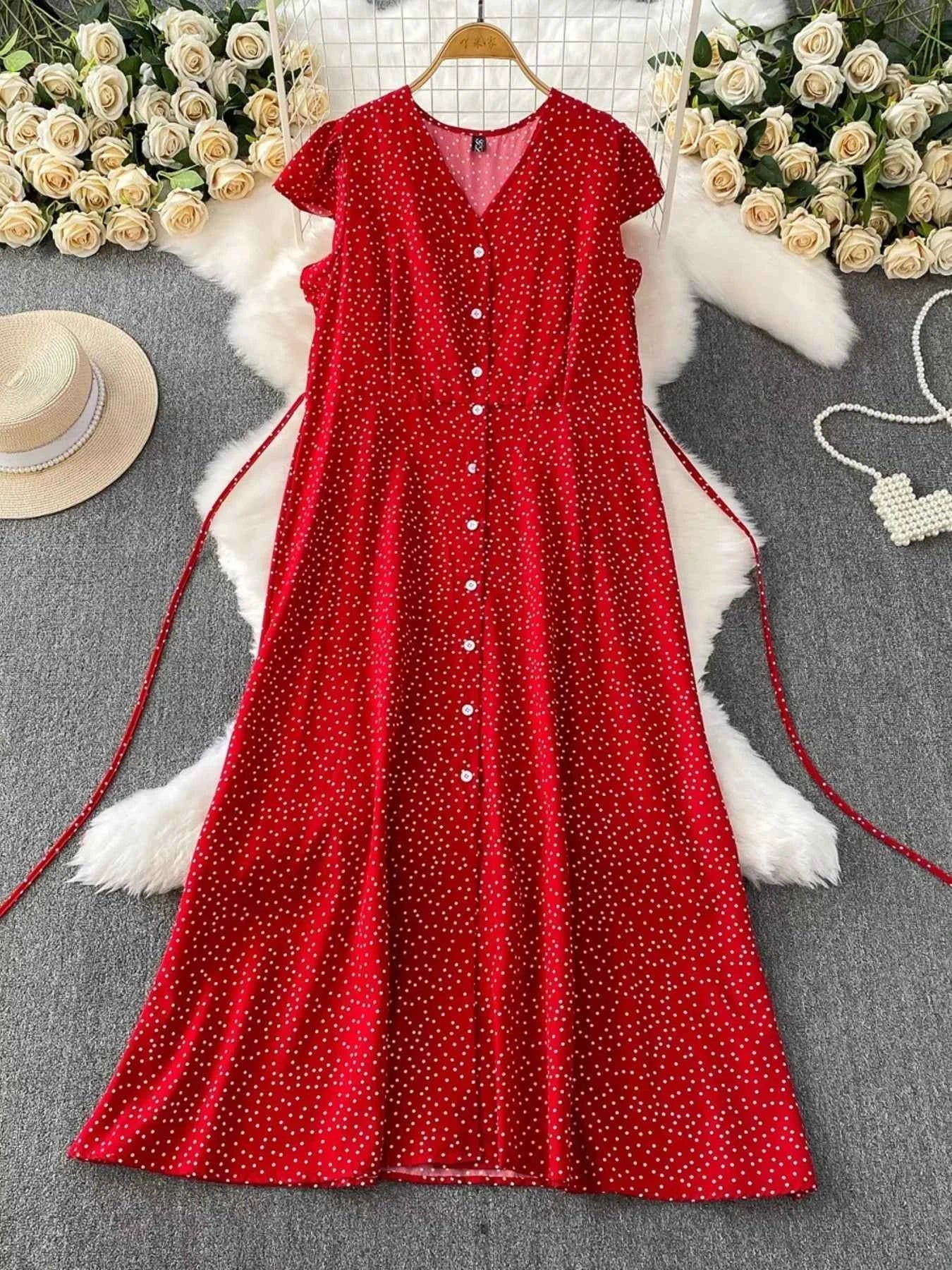 Vintage polka dot dress — additional view 8