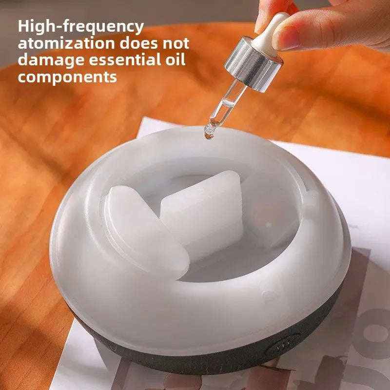 Flame Effect Aroma Diffuser with Ultrasonic Mist, angled product view