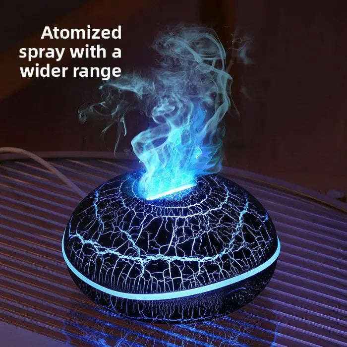 Flame effect aroma diffuser with ultrasonic mist — primary view Image principale du produit