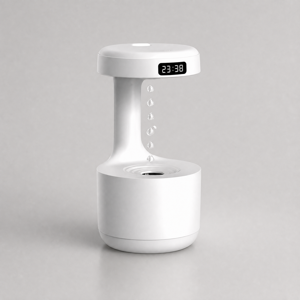 Anti-Gravity USB Humidifier with Aromatherapy, shown in a clear product image