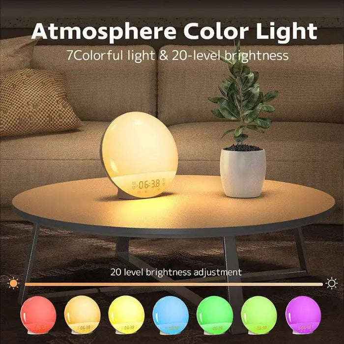 Sunrise alarm clock lamp — primary view メイン画像