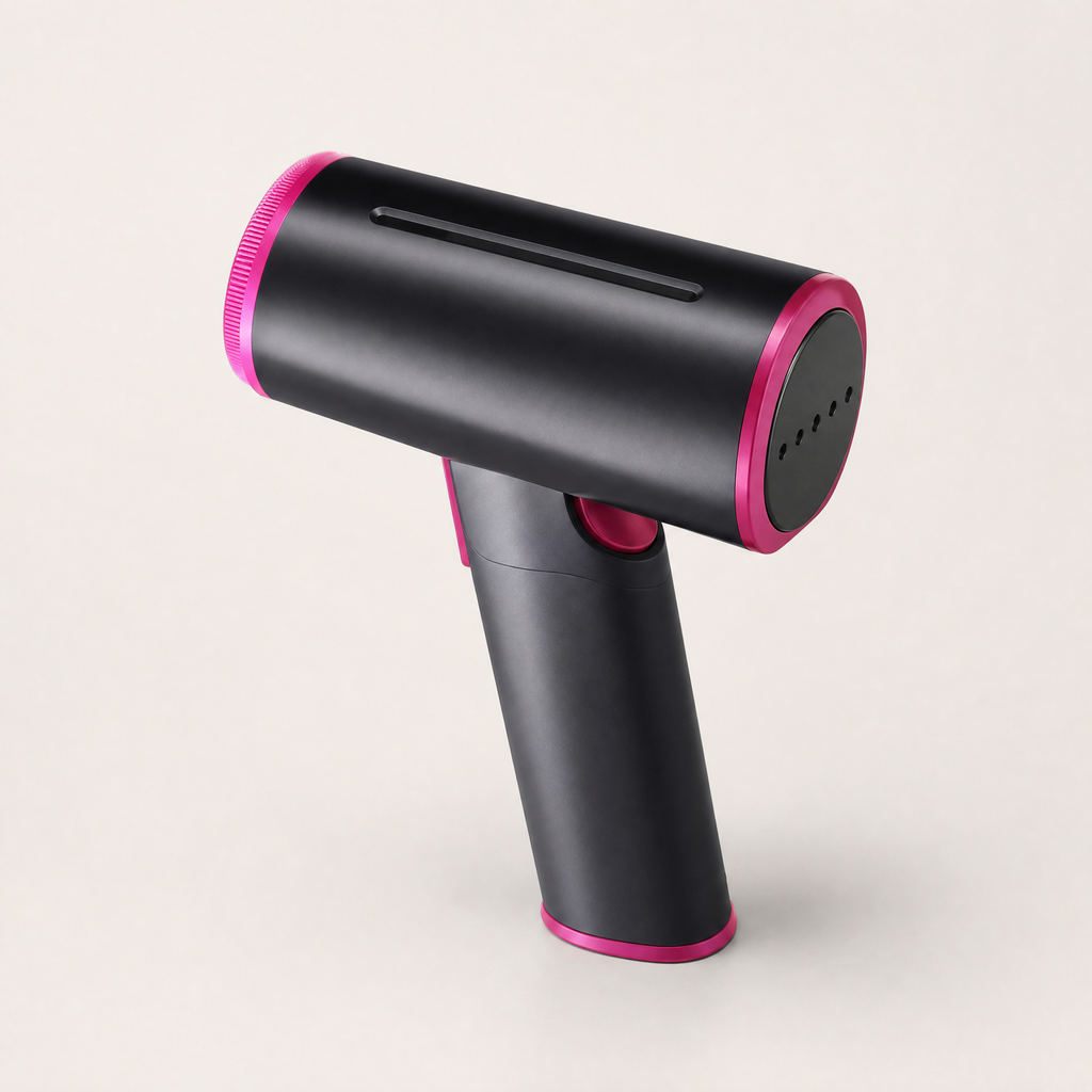 Smart Portable Garment Steamer for Effortless Wrinkle-Free Clothing shown in a clear product image