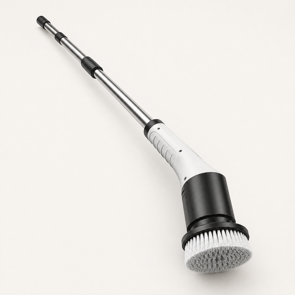 Spin Cordless Electric Scrubber for Effortless Cleaning and versatile Convenience shown in a clear product image
